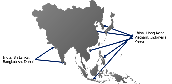 APAC Service Coverage Map